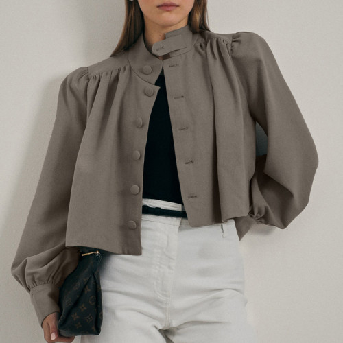 New short-sleeved, loose-necked, versatile long-sleeved coat  DLZwt06304