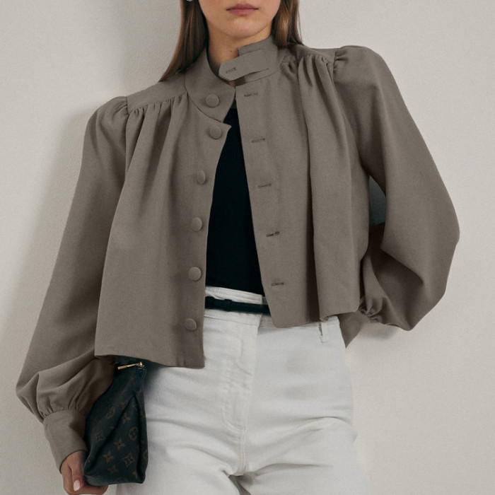 New short-sleeved, loose-necked, versatile long-sleeved coat  DLZwt06304
