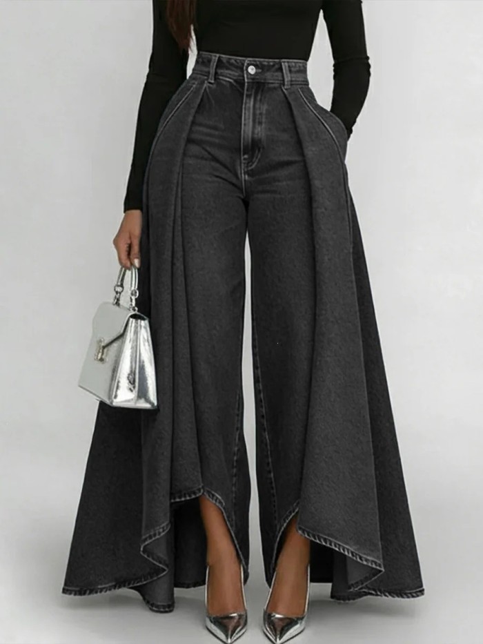 High-waisted loose wide-leg jeans  DLZnzk6030