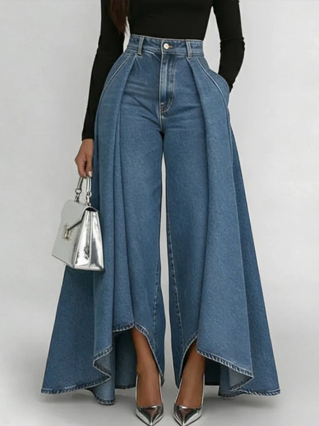 High-waisted loose wide-leg jeans  DLZnzk6030