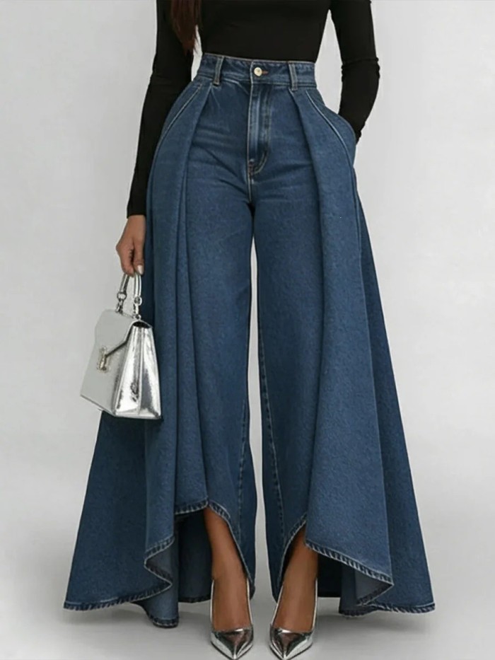High-waisted loose wide-leg jeans  DLZnzk6030