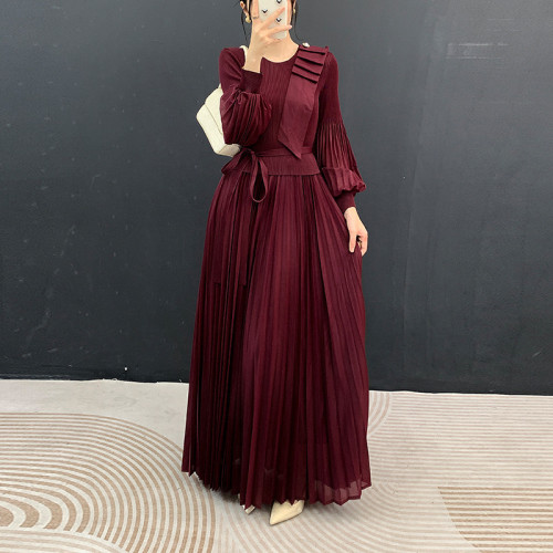 Long-sleeved, wide-sleeved, floor-length dress  DLZtz06140