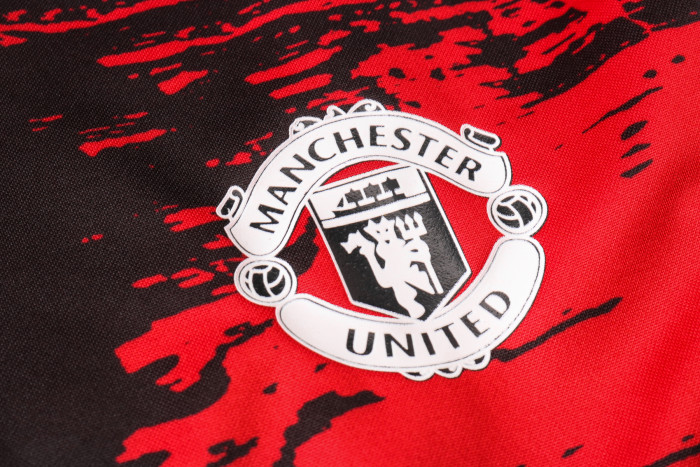 Manchester United Training Jersey Suit 20/21 Red Black