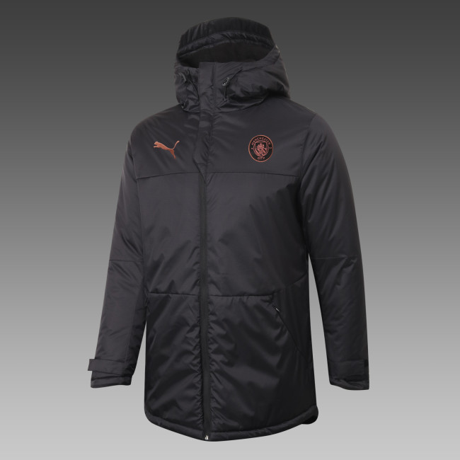 Manchester City Down Cotton Jacket 20/21 Black
