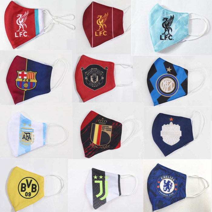 Football Club Face Masks /National Team Masks /Nike Adidas Masks