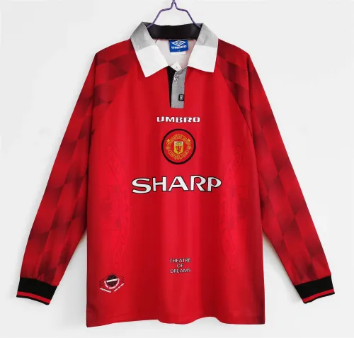 Manchester United Home Long Sleeve Retro Jersey 96/97