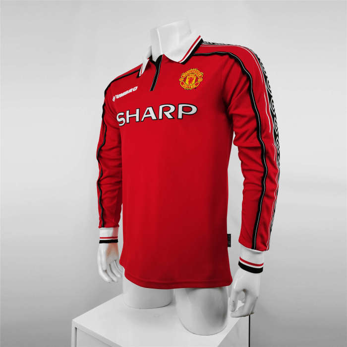 Manchester United Home Long Sleeve Retro Jersey  98/99