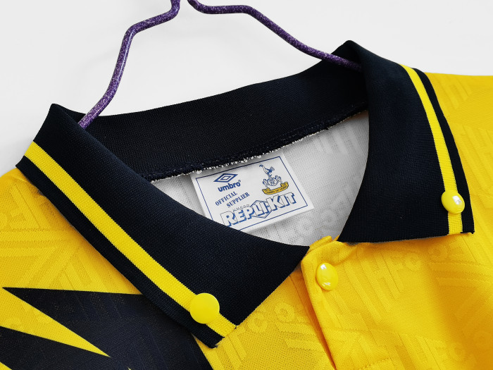 Tottenham Hotspur yellow Retro Jersey 1992/94