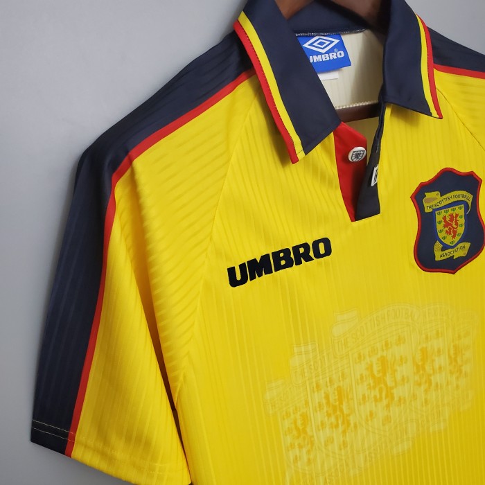 Scotland yellow Retro Jersey 96/98