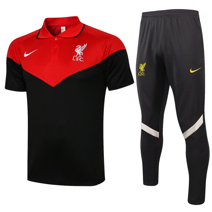 Liverpool POLO Jersey 21/22 Black Red