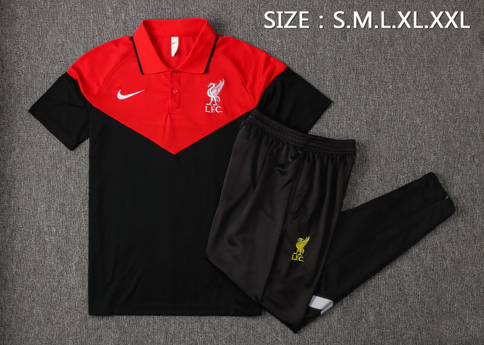 Liverpool POLO Jersey 21/22 Black Red