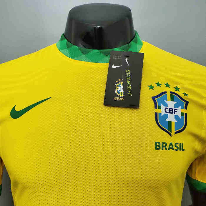 Brazil Home Player Version Man Jersey 20/21