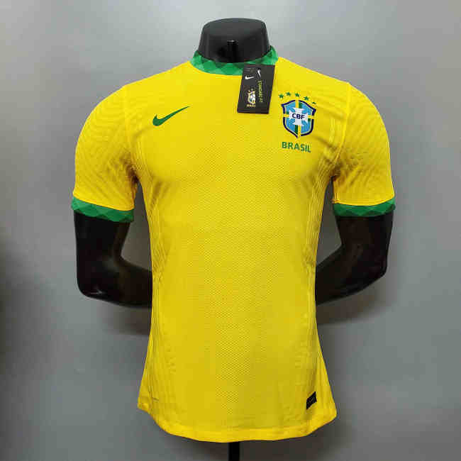 Brazil Home Player Version Man Jersey 20/21