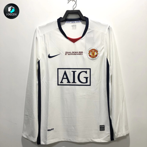 Manchester United Third Long Sleeve Champions' League Final Retro Jersey 2008/09