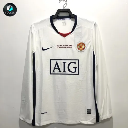 Manchester United Third Long Sleeve Champions' League Final Retro Jersey 2008/09