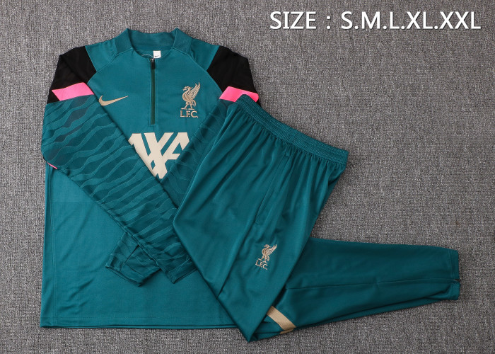 Liverpool Training Jersey Suit 21/22 Green