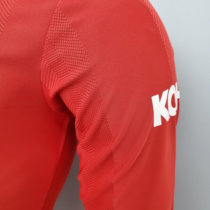 Manchester United Home Player Long Sleeve Jersey 21/22
