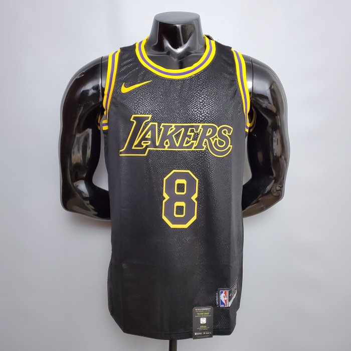 Retro Before Bryant #8 After Bryant #24 Swingman Jersey Black