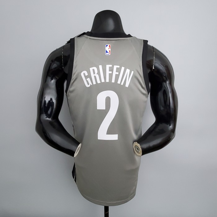 Blake Griffin Brooklyn Nets Flying Man Swingman Jersey Gray
