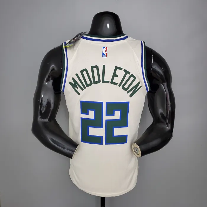 Khris Middleton Milwaukee Bucks Swingman Jersey Beige