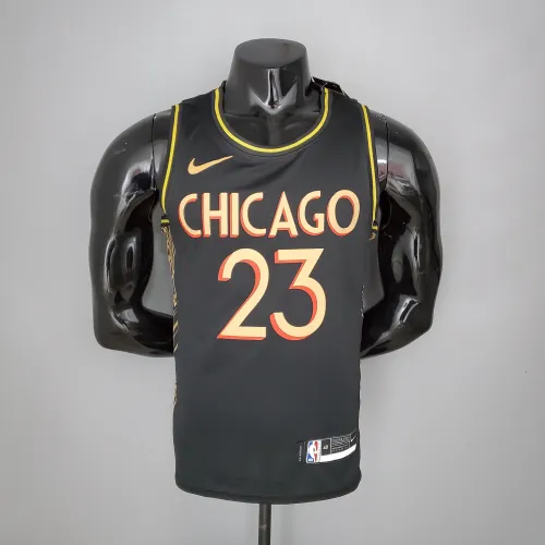 Michael Jordan Chicago Bulls Team City Edition Swingman Jersey Black
