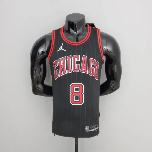 Zach LaVine Chicago Bulls 75th Anniversary Swingman Jersey Flyers Black