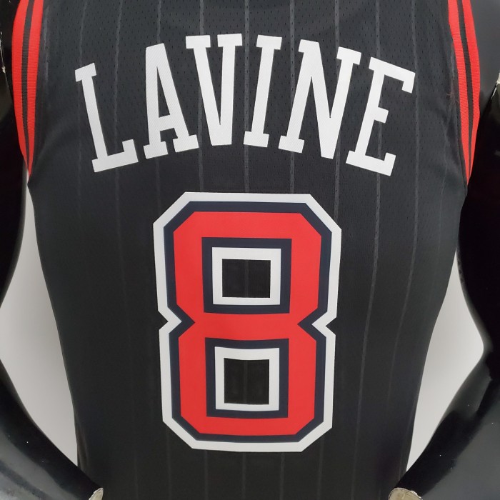 Zach LaVine Chicago Bulls 75th Anniversary Swingman Jersey Flyers Black