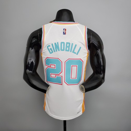 Manu Ginobili San Antonio Spurs 2022  City Edition Swingman Jersey White