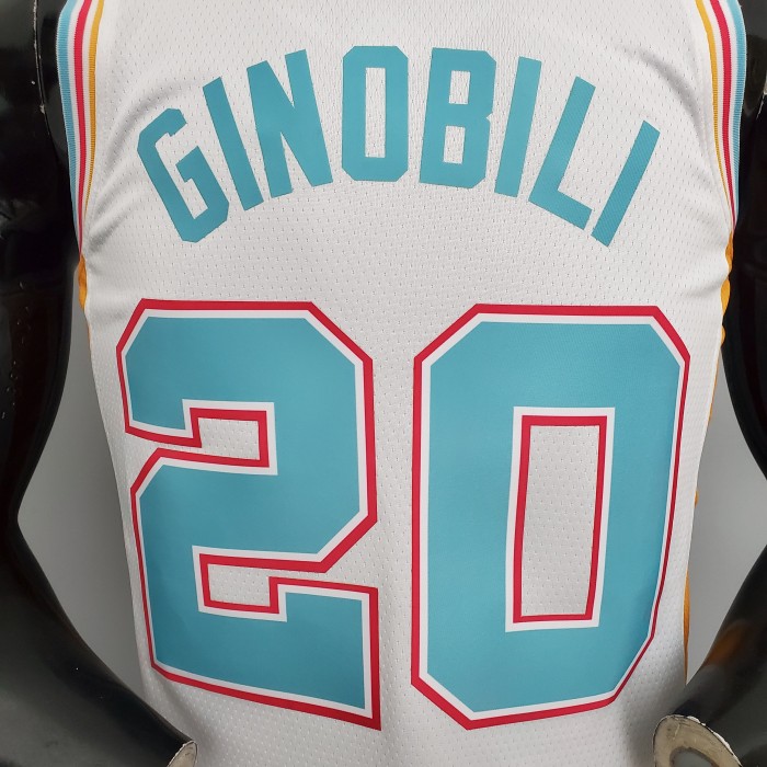 Manu Ginobili San Antonio Spurs 2022  City Edition Swingman Jersey White