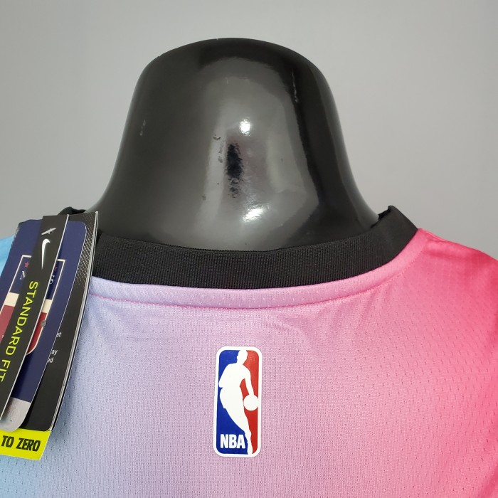 Victor Oladipo Miami Heat Swingman Jersey Pink Blue