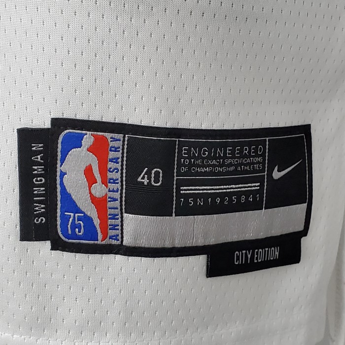 Russell Westbrook Oklahoma City Thunder 75th Anniversary 2022 City Edition Swingman Jersey White