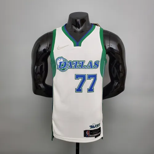 Luka Doncic Dallas Mavericks 2022 City Edition Swingman Jersey White and Green
