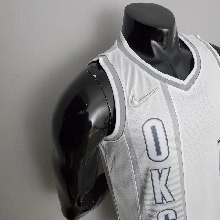 Paul George Oklahoma City Thunder 75th Anniversary 2022 City Edition Swingman Jersey White