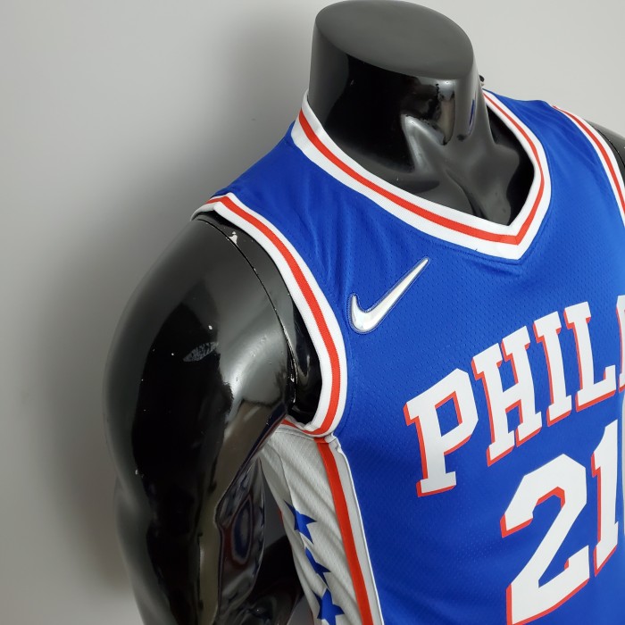 Joel Embiid Philadelphia 76ers 75th Anniversary Swingman Jersey Blue