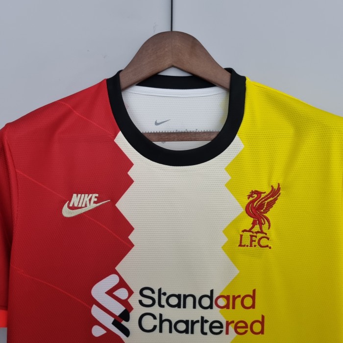 Liverpool Man Jersey 22/23 Red Beige Yellow