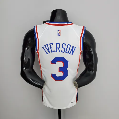 Allen Iverson Philadelphia 76ers 75th Anniversary Swingman Jersey White