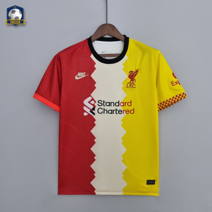 Liverpool Man Jersey 22/23 Red Beige Yellow