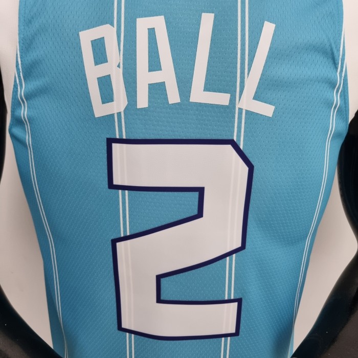 LaMelo Ball Charlotte Hornets 75th Anniversary Swingman Jersey Blue