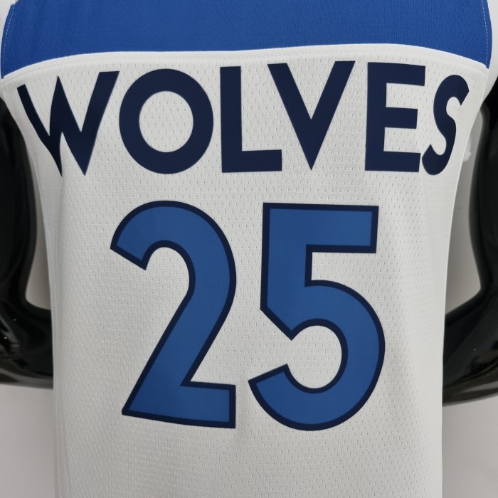 Derrick Rose Minnesota Timberwolves 75th Anniversary 2022 Swingman Jersey White