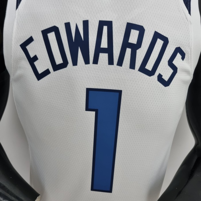 Anthony Edwards Minnesota Timberwolves 75th Anniversary Swingman Jersey White