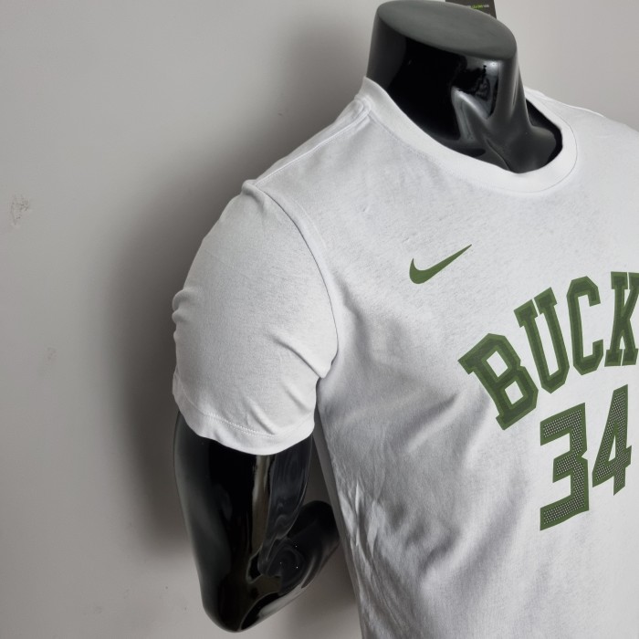 Giannis Antetokounmpo Milwaukee Bucks Casual T-shirt White