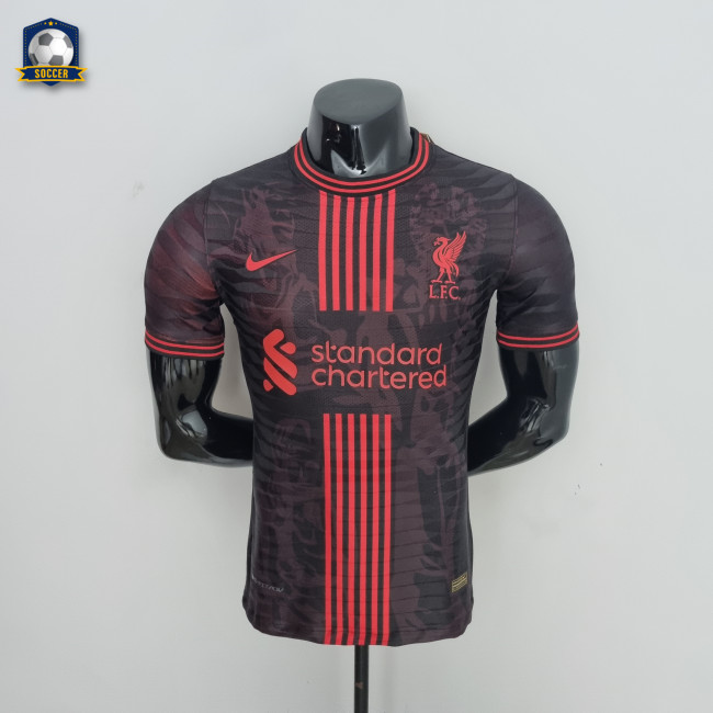Liverpool Player Version Black Red Training Jersey 22/23