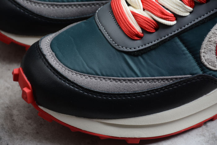 Undercover x Sacai x NK LDWaffle   Midnight Spruce University Red