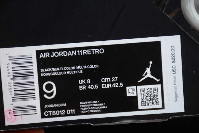 AIR JORDAN 11 “ 25th Anniversary” Black White CT8012-011