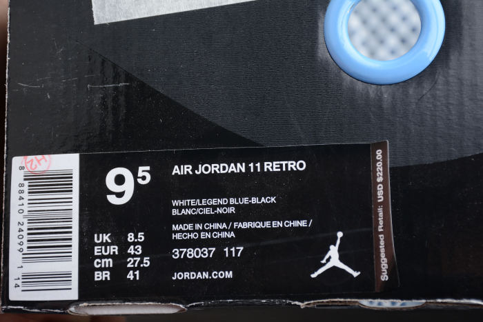 Air Jordan 11 Low “Legend Blue” 378037-117