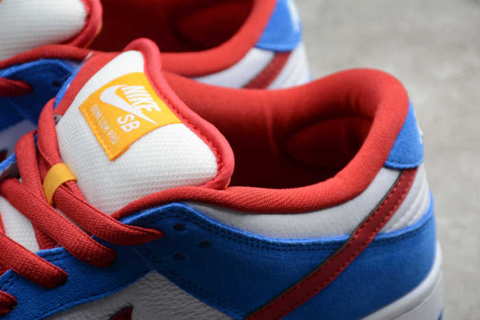 SB Dunk Low White Blue University Red BQ6817-400