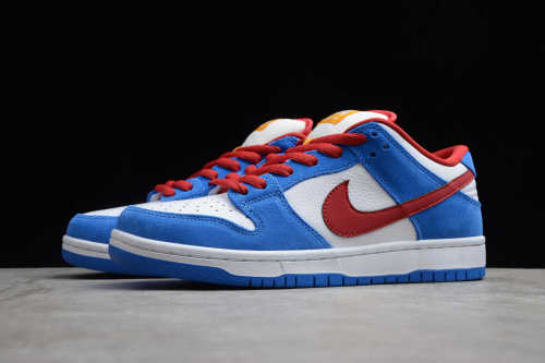 SB Dunk Low White Blue University Red BQ6817-400