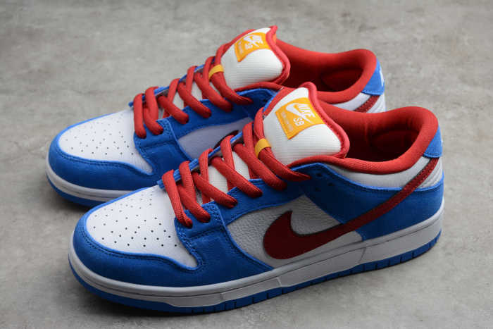 SB Dunk Low White Blue University Red BQ6817-400