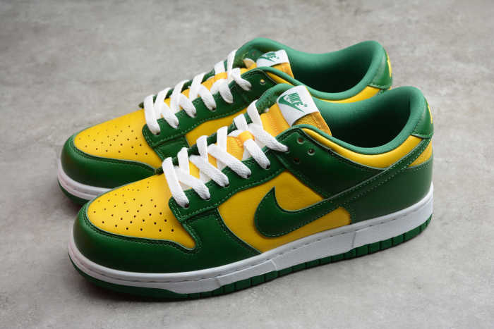 SB Dunk Low SP “Brazil” Yellow Green CU1727-700