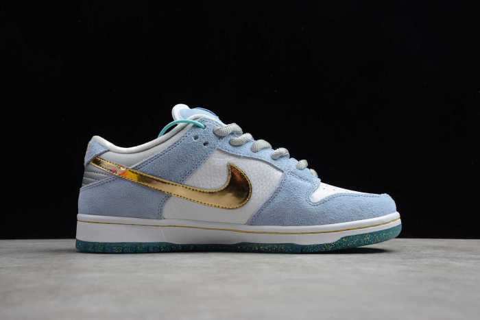 SB DUNK x Sean Cliver Light Blue White Gold DC9936-100